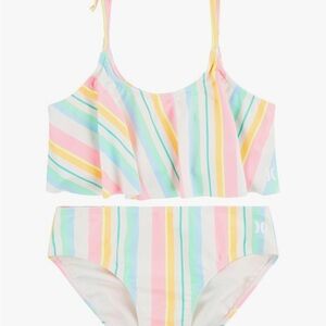 NWT! Hurley Flounce bikini set. Striped.